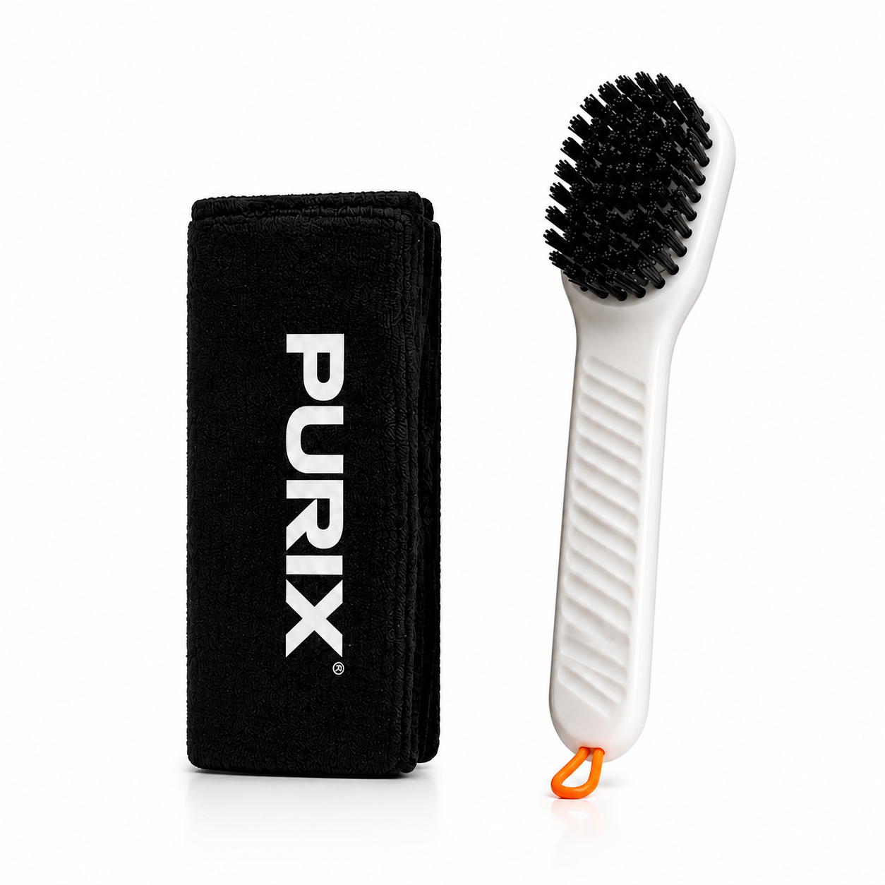 Purix Brush & Microfiber Towel Set - Deep Cleaning Duo for Sneakers and Fabric Surfaces